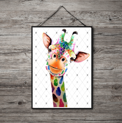 Giraffe A4 Print, Giraffe Custom Print, Personalised Wall Art